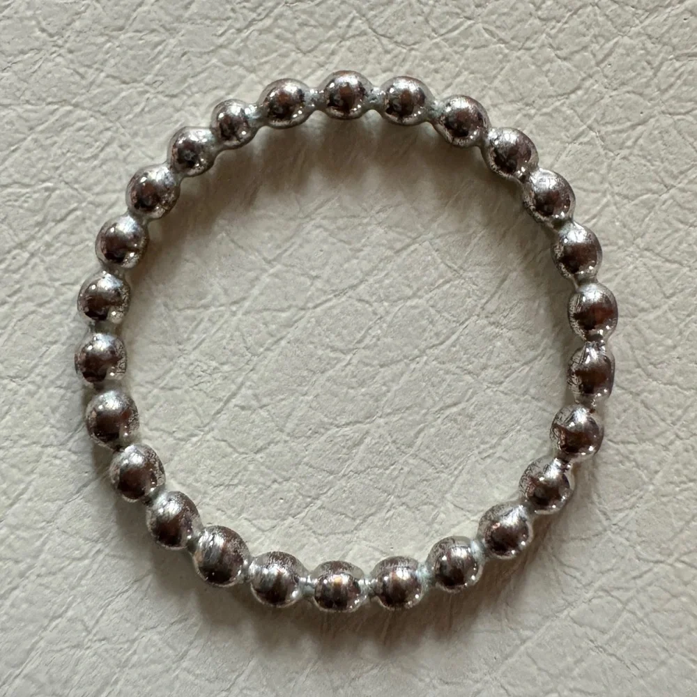 Metallic Beaded Band Ring